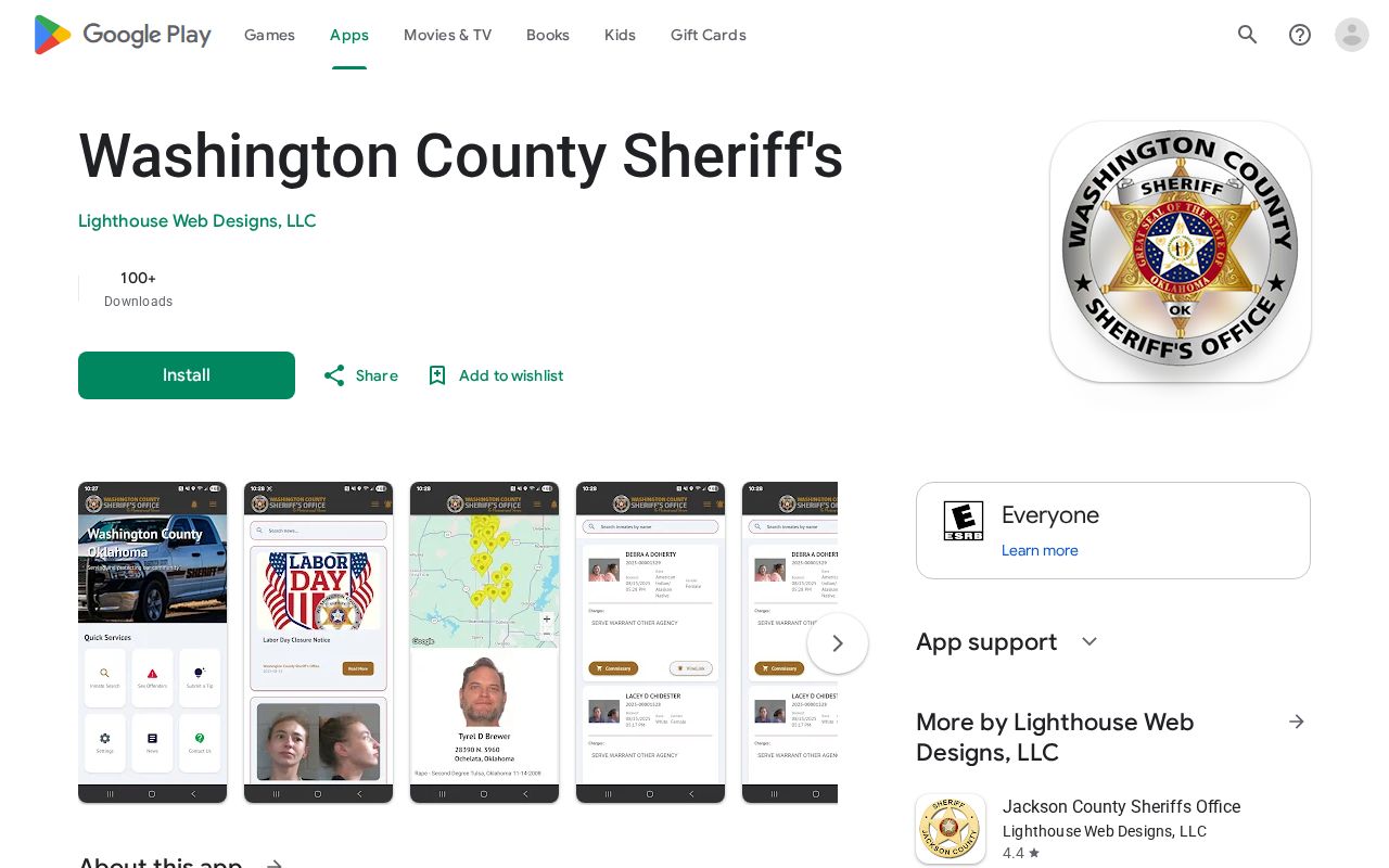 Washington County Sheriff app mugshot and current booking features